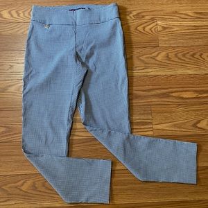 Peck&Peck women’s tummy control pants  black white small checkered print sz 4